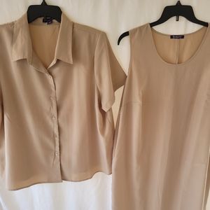 Romans 20W Tan dress and jacket